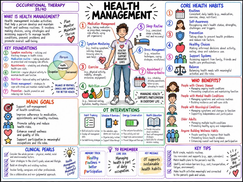 Health Management in OT (35/40) — Routines, Habits and Self-Management
