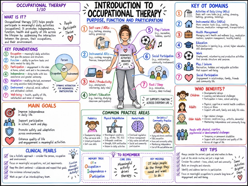 Introduction to Occupational Therapy (1/10) — Purpose, Function and Participation