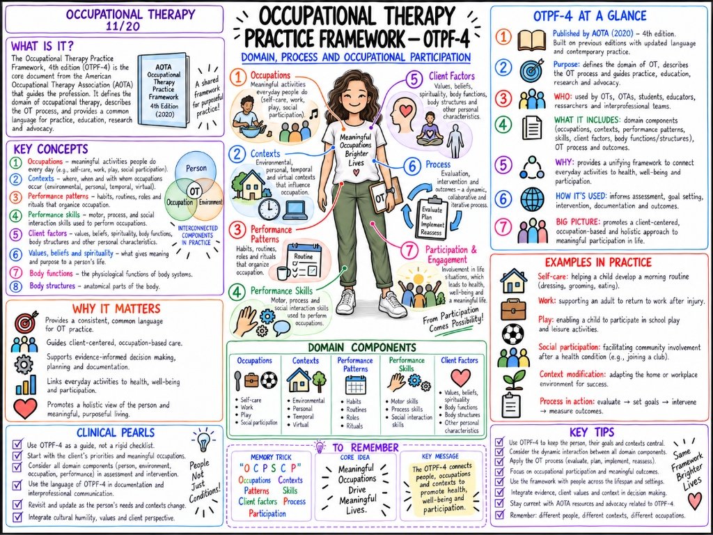 Occupational Therapy Practice Framework (OTPF-4) (11/20) — Domain, Process and Occupational Participation