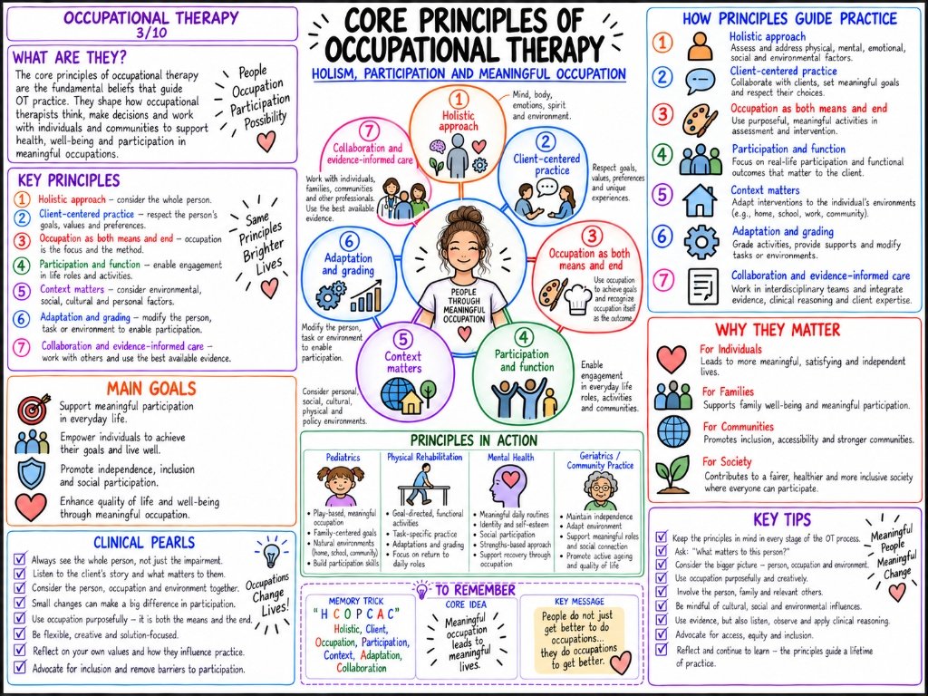 Core Principles of Occupational Therapy (3/10) — Holism, Participation and Meaningful Occupation